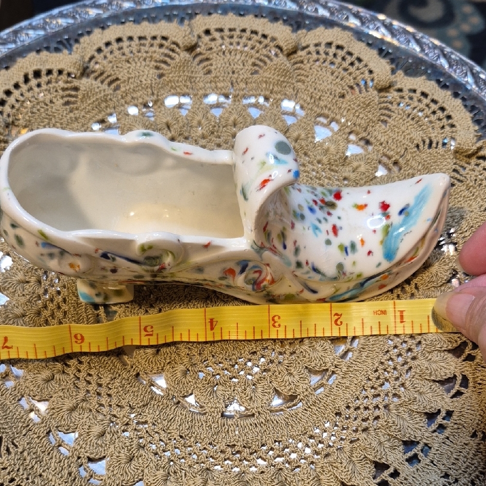 Colorful Ceramic Splatterware Shoe - Picture 9 of 10